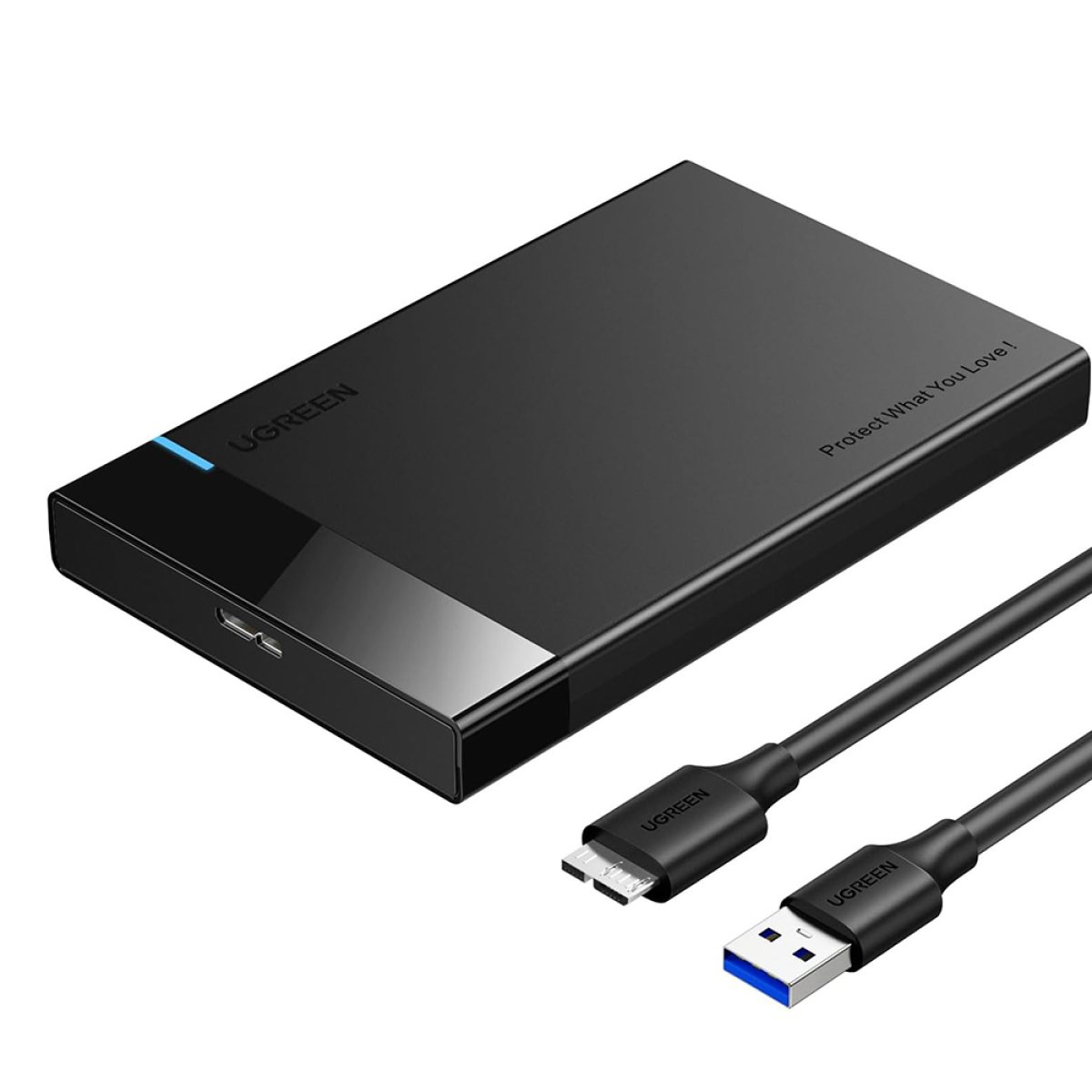 Carcasa HDD/SDD, SATA, 6Gbps + Cablu USB la Micro-USB - Ugreen US221 (30848) - Black