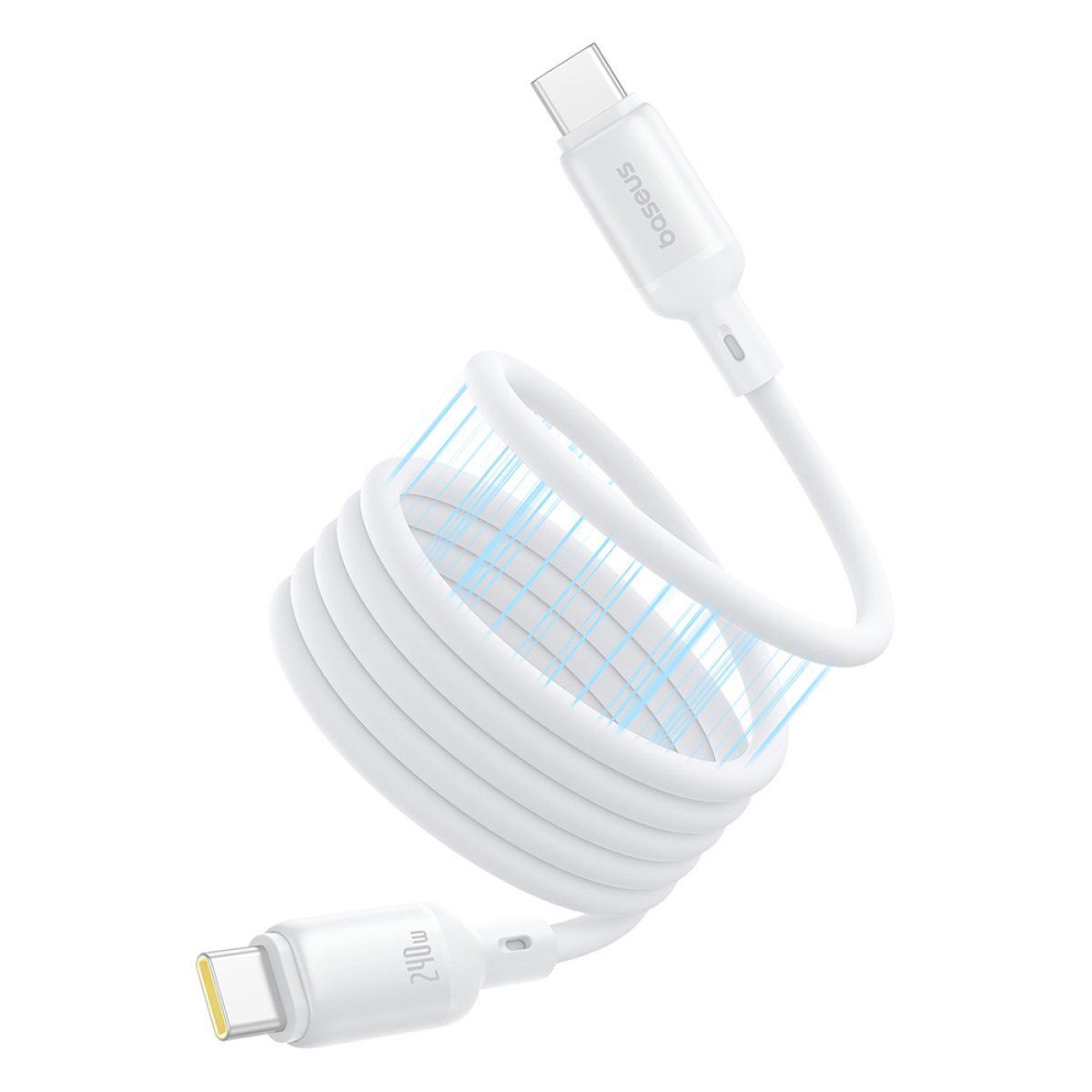 Cablu Type-C, 240W, Magnetic, 1m - Baseus PicoGo (P10376800211-00) - White