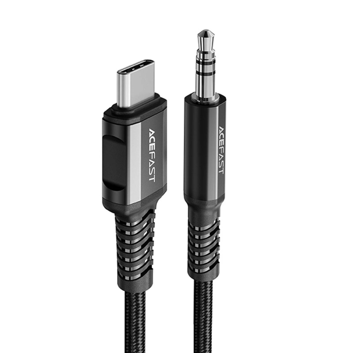 Cablu Audio Type-C la Jack 3.5mm Tata, Hi-Fi, DAC Digital Decoding, 1.2m - Acefast (C1-08) - Black