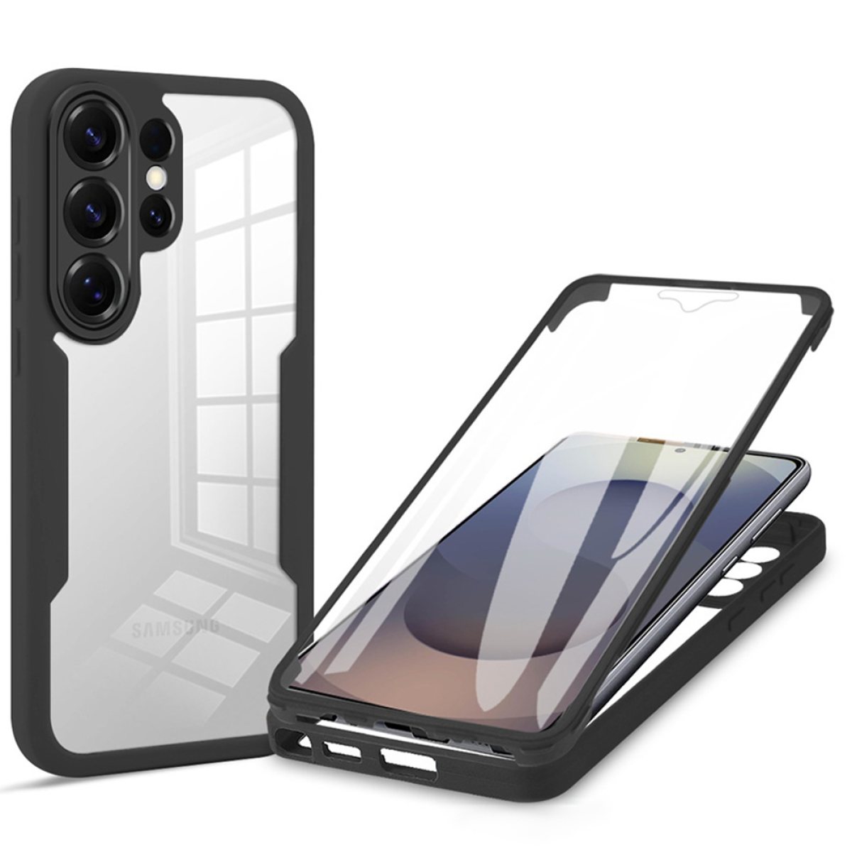 Husa pentru Samsung Galaxy S26 Ultra + Folie - Techsuit ColorVerse 360 Series - Black