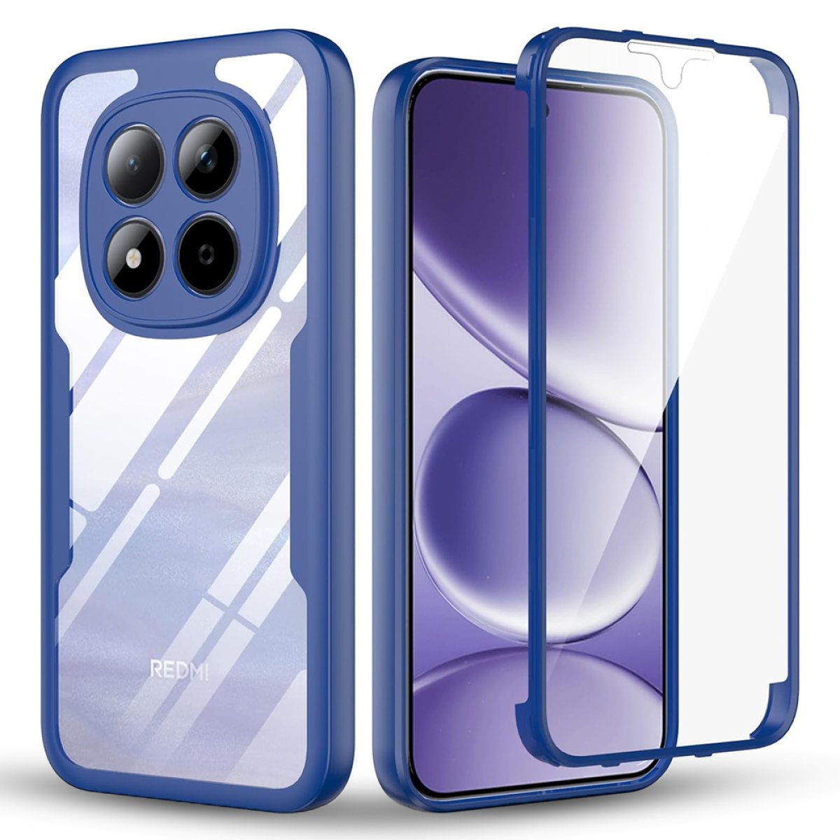 Husa pentru Xiaomi Redmi Note 15 Pro 5G + Folie - Techsuit ColorVerse 360 Series - Blue