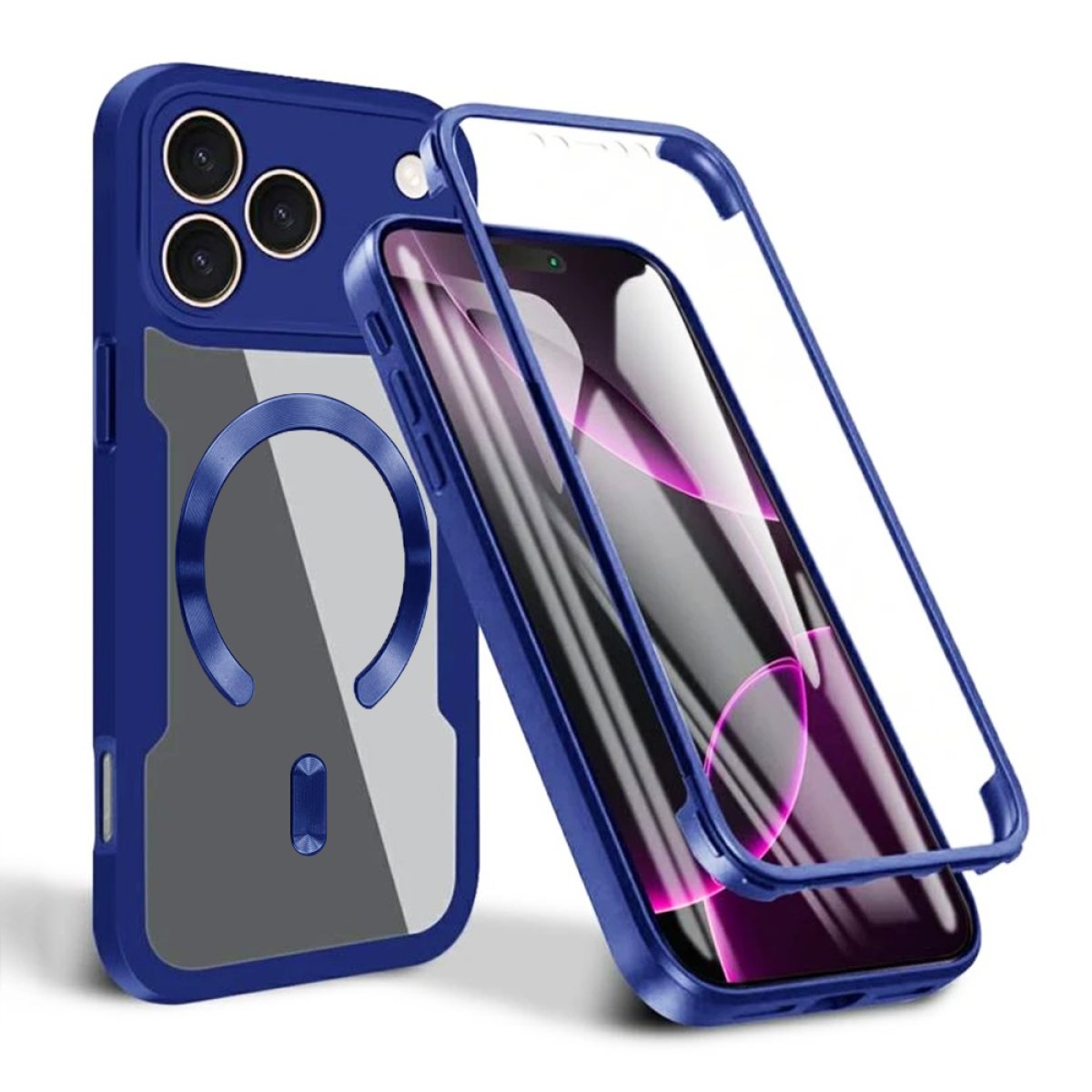 Husa pentru iPhone 17 Pro + Folie - Techsuit ColorVerse 360 MagSafe Series - Blue