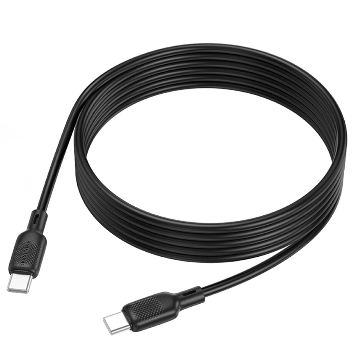 Cablu de Alimentare, USB-C, Fast Charge, 3A, 2m - Borofone Lenny (BX113) - Black