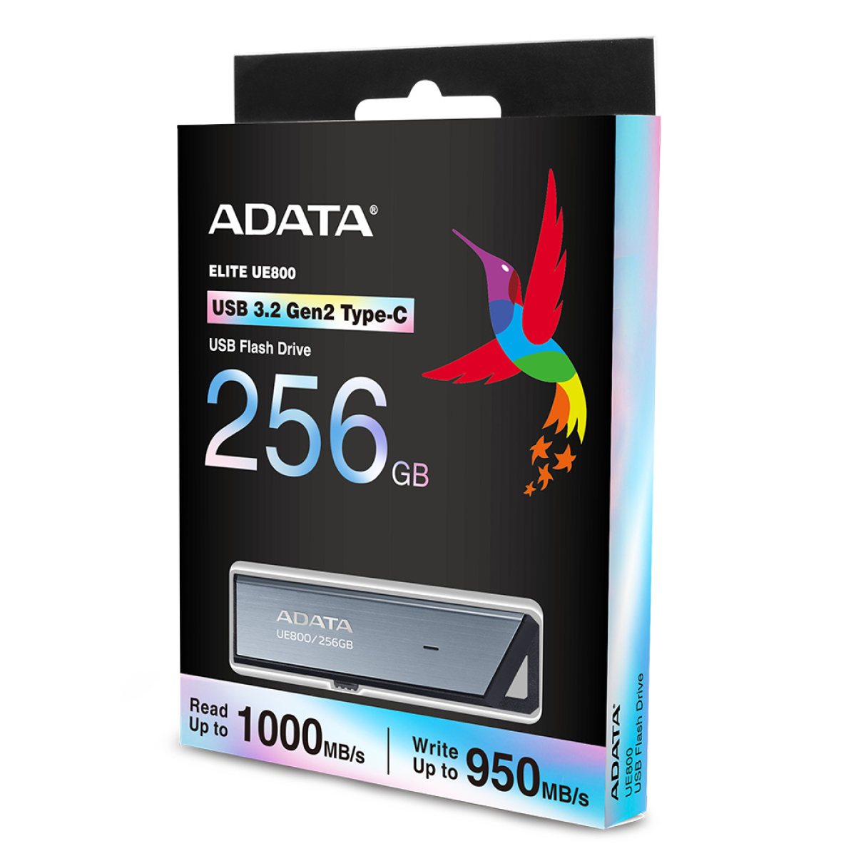 Stick de Memorie 256GB, USB-C, 950MB/s - Adata UE800 (AELI-UE800-256G-CSG) - Silver