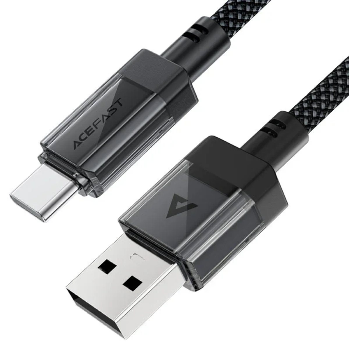 Cablu de date USB to Type-C, 3A, Fast Charging, 1.2m - Acefast (C12-04) - Black