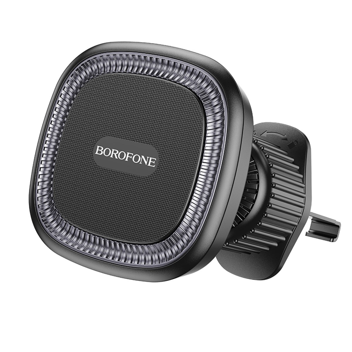 Suport de Telefon Magnetic pentru Masina cu Prindere in Grila de Ventilatie - Borofone Ice (BH96) - Black Gray
