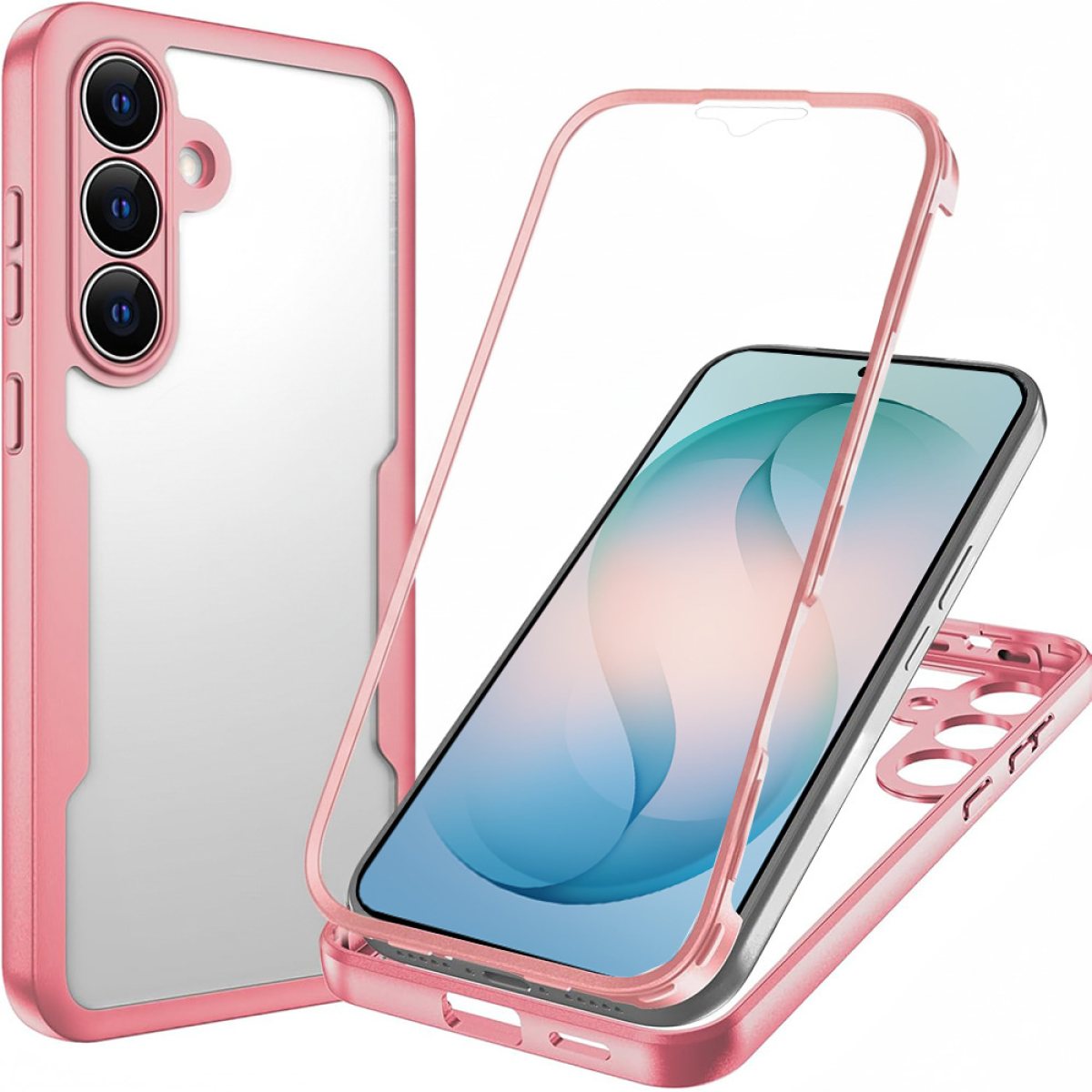 Husa pentru Samsung Galaxy S26 Plus + Folie - Techsuit ColorVerse 360 Series - Pink