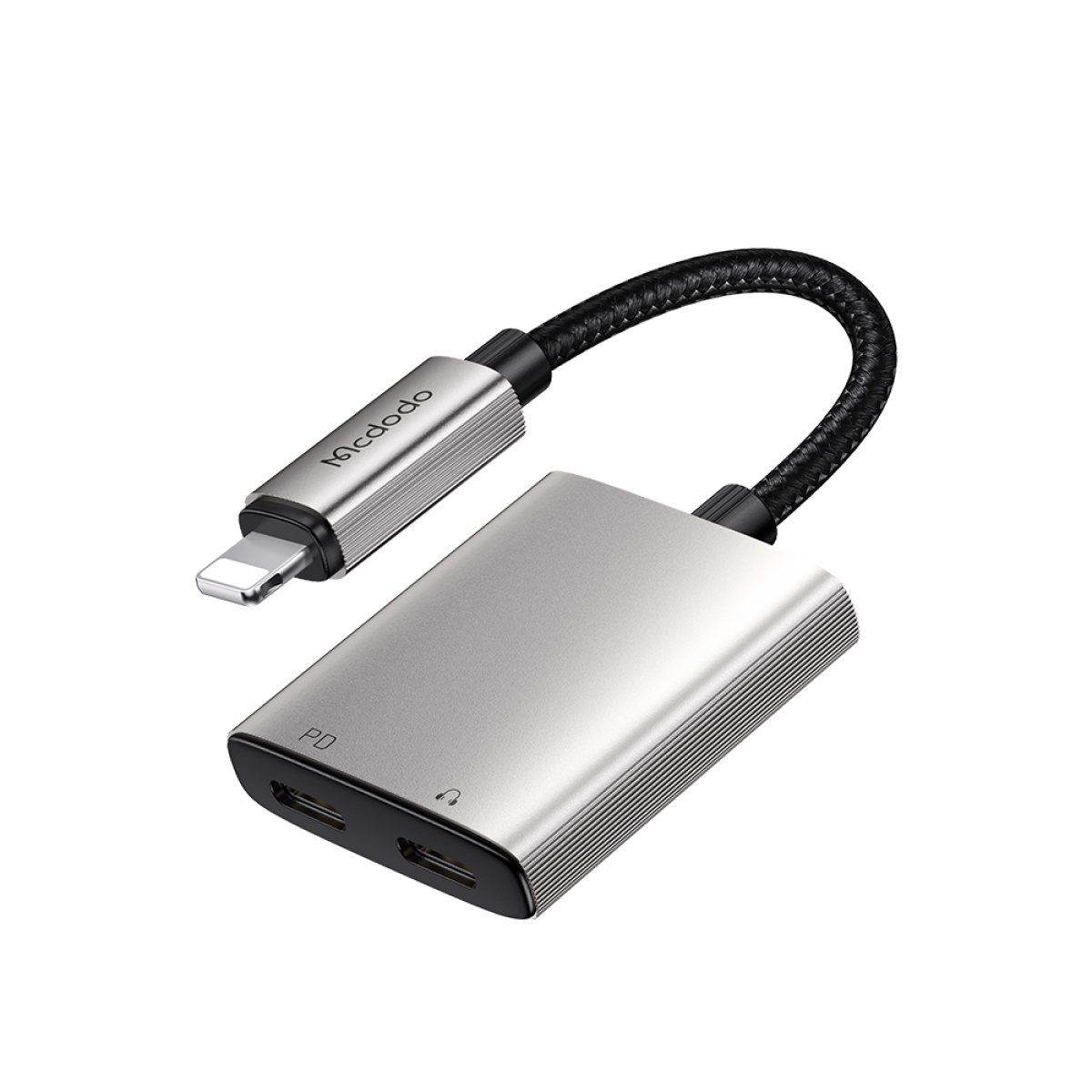 Adaptor Lightning, 2in1, Audio, Support Call Function & Remote Control - Mcdodo (CA-5560) - Gray