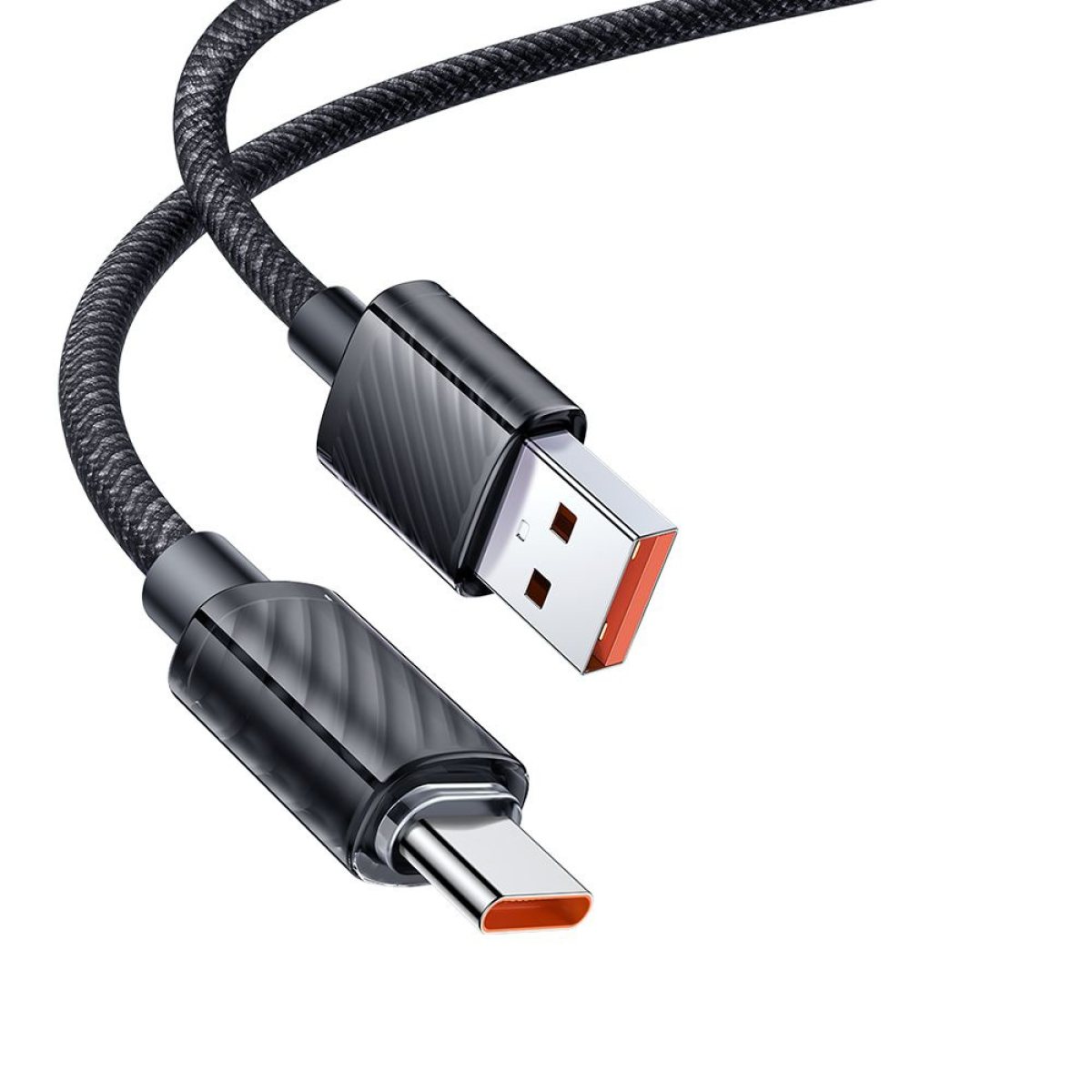 Cablu, Type-C la USB-A, Transparent, 100W, 1.2m - Mcdodo (CA-3650) - Black
