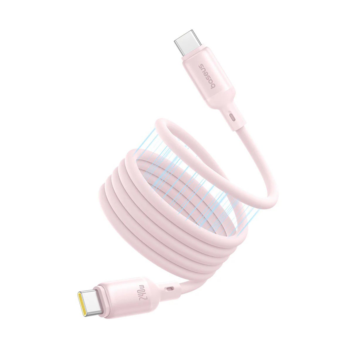 Cablu Type-C, 240W, Magnetic, 1m - Baseus PicoGo (P10376800411-00) - Pink
