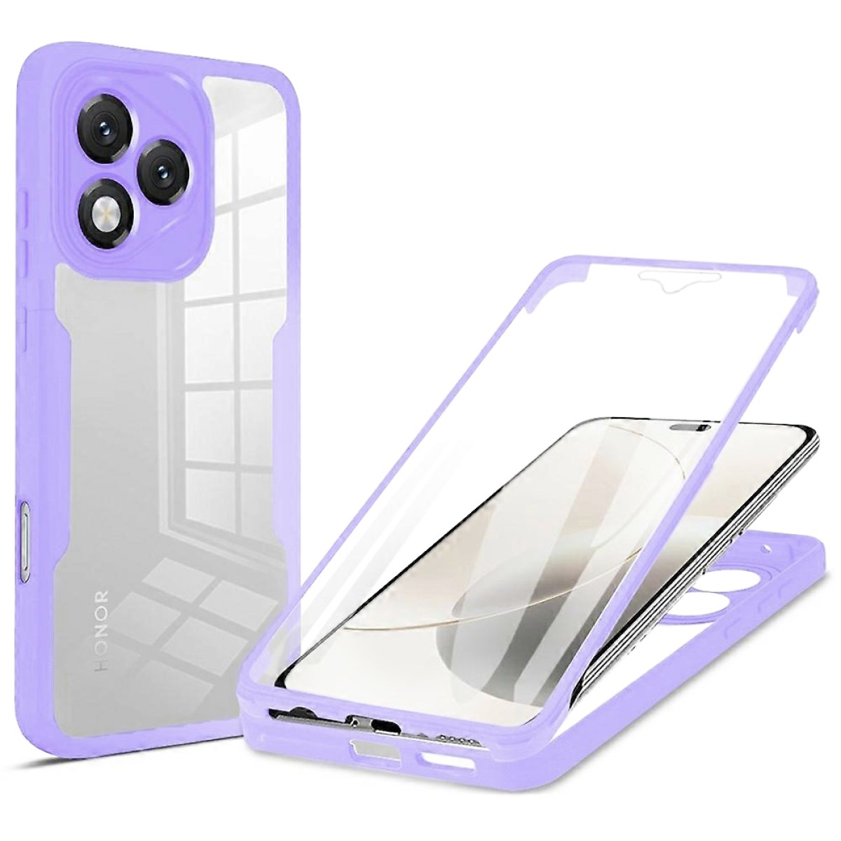 Husa pentru Honor 400 Lite + Folie - Techsuit ColorVerse 360 Series - Purple