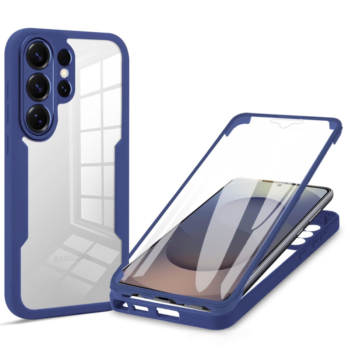 Husa pentru Samsung Galaxy S26 Ultra + Folie - Techsuit ColorVerse 360 Series - Blue