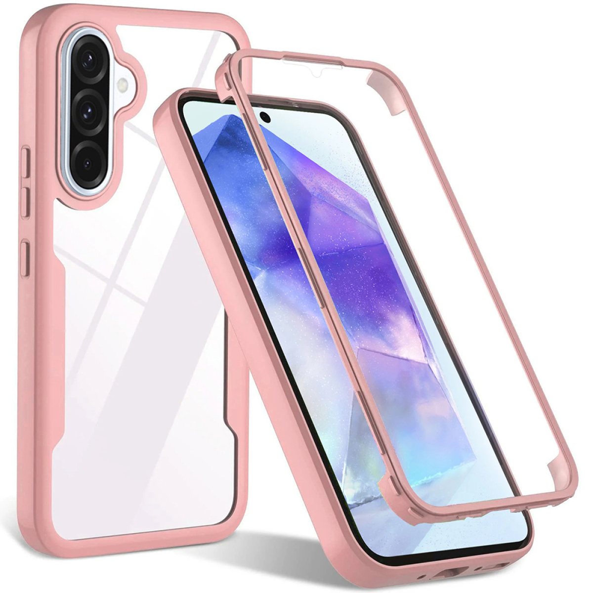Husa pentru Samsung Galaxy A36 5G / A56 5G + Folie - Techsuit ColorVerse 360 Series - Pink
