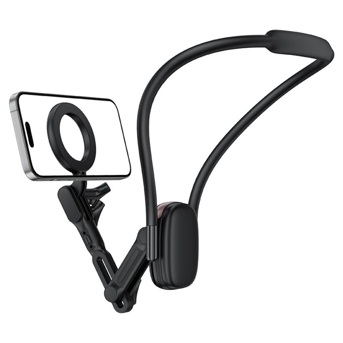 Suport de Telefon cu Magnet pentru Gat, Ajutabil 360°, Compatibil GoPro - Acefast (E32) - Black