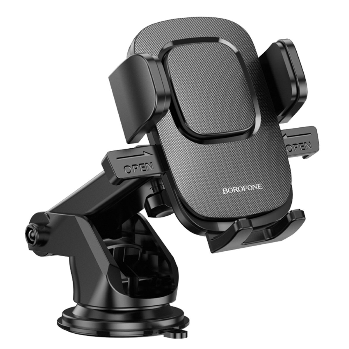 Suport pentru Masina, Panou de Bord/Parbriz, 4.5-7" - Borofone Dainty (BH60) - Black Grey