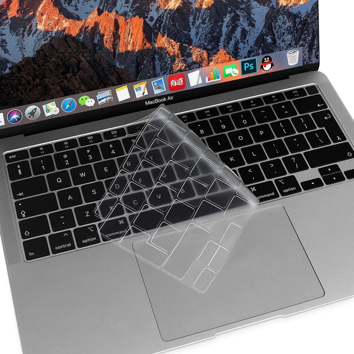 Folie pentru Tastatura, Compatibila cu MacBook Air 13 (2020) - Techsuit PureTypeX (KC1) - Clear