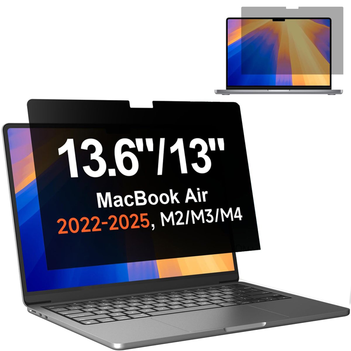 Folie pentru MacBook Air 13" 2024 -Techsuit VisionProX - Privacy