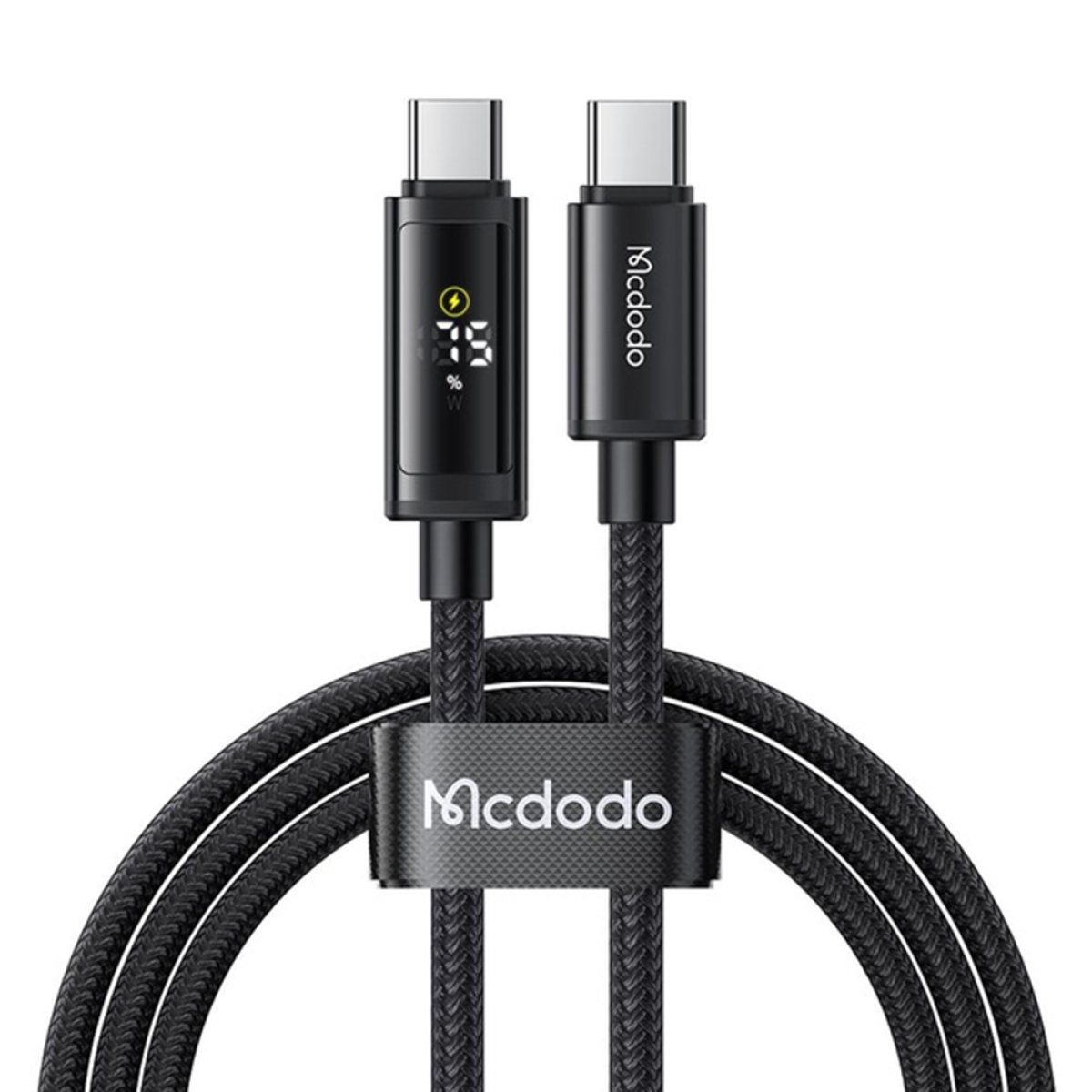 Cablu, Type-C la Type-C, 100W, 2x Afisaj LED, Fast Charging, 1.2m - Mcdodo (CA-8000) - Black
