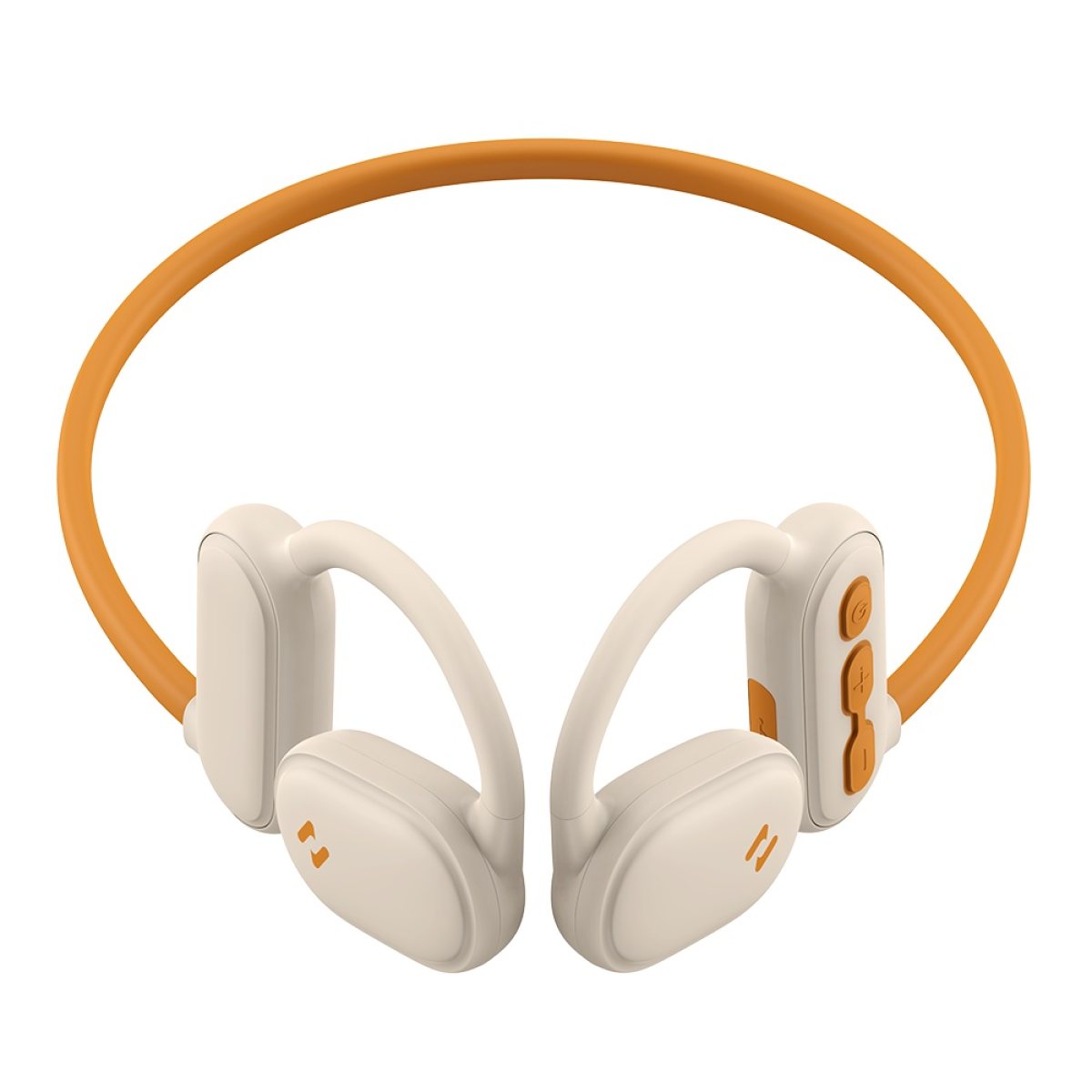 Casti pentru Alergare Bluetooth 5.3,  Type-C, 110mAh, IPX5, AI Call Noise Cancellation - Havit Freego Pro (E553BT) - Beige