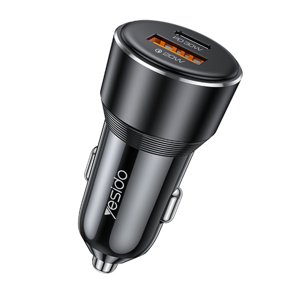 Incarcator pentru Masina, USB-A + Type-C, Fast Charging, 50W - Yesido (Y64) - Black