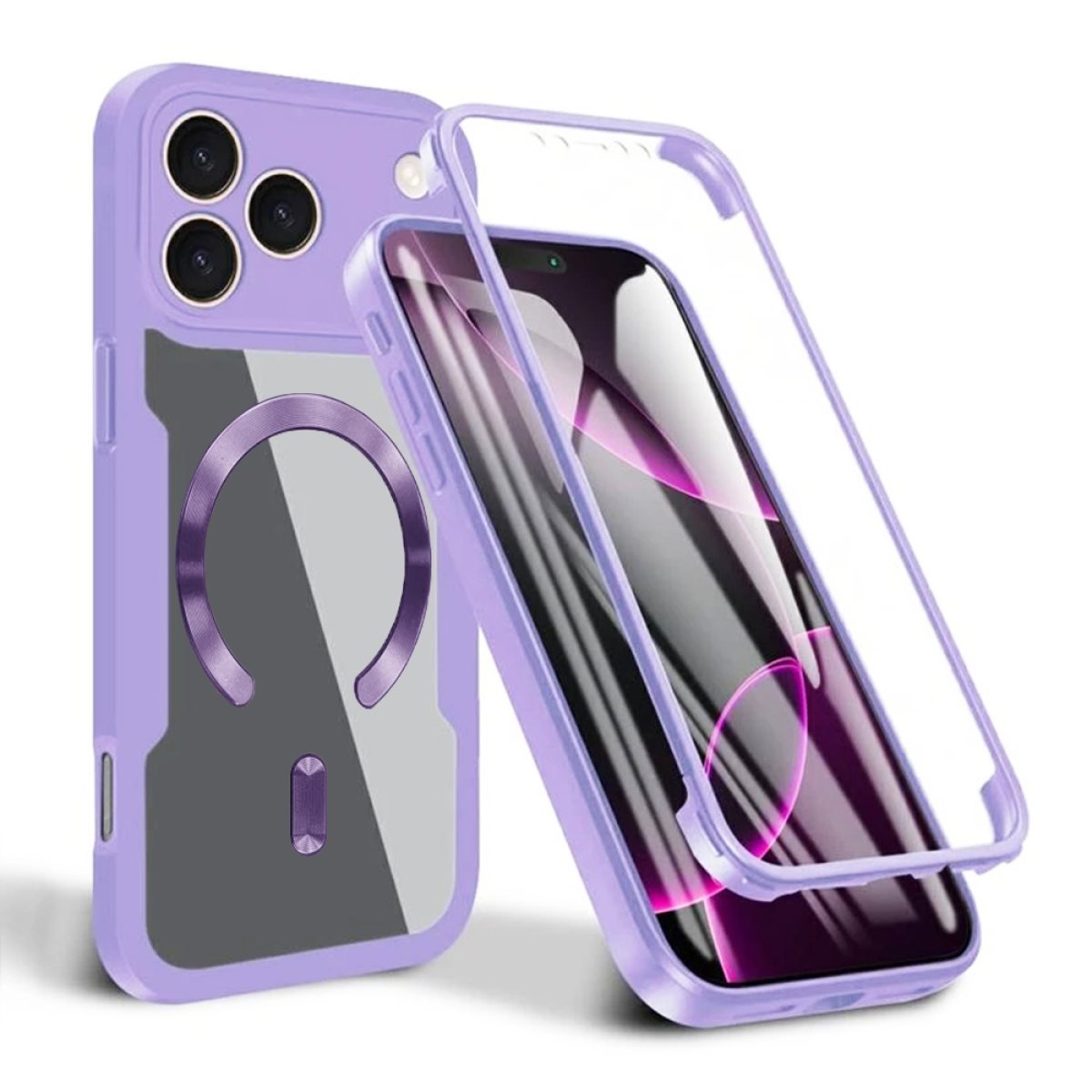 Husa pentru iPhone 17 Pro Max + Folie - Techsuit ColorVerse 360 MagSafe Series - Purple