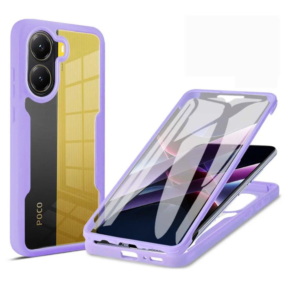 Husa pentru Xiaomi Poco X7 Pro + Folie - Techsuit ColorVerse 360 Series - Purple
