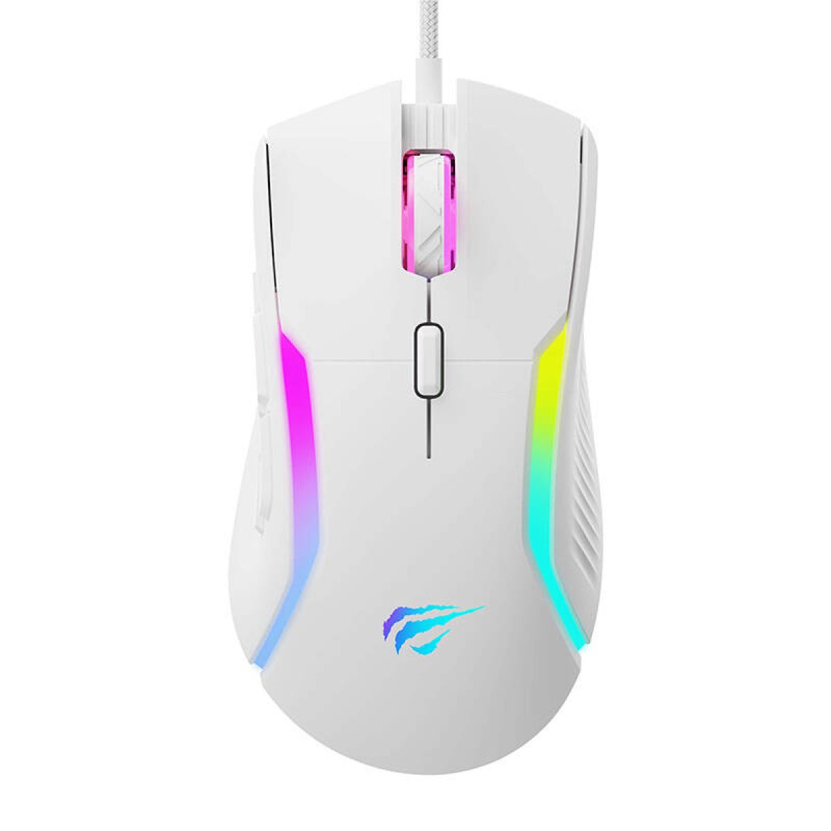 Mouse pentru Jocuri Video RGB, 800 - 8000DPI - Havit (MS1033) - White