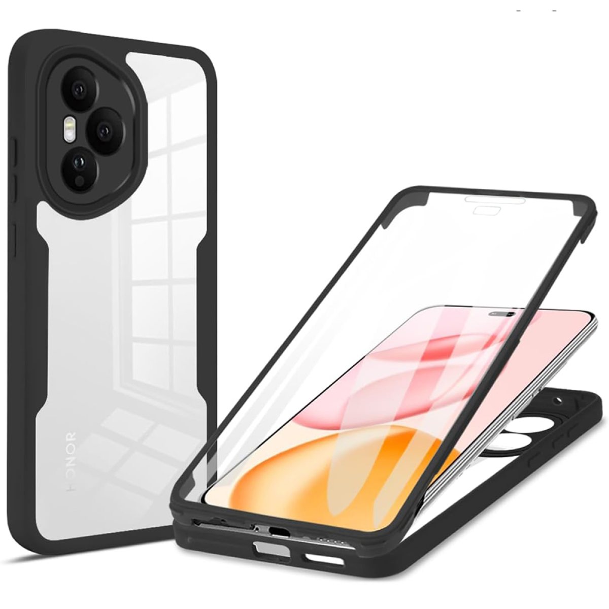 Husa pentru Honor 400 Pro + Folie - Techsuit ColorVerse 360 Series - Black