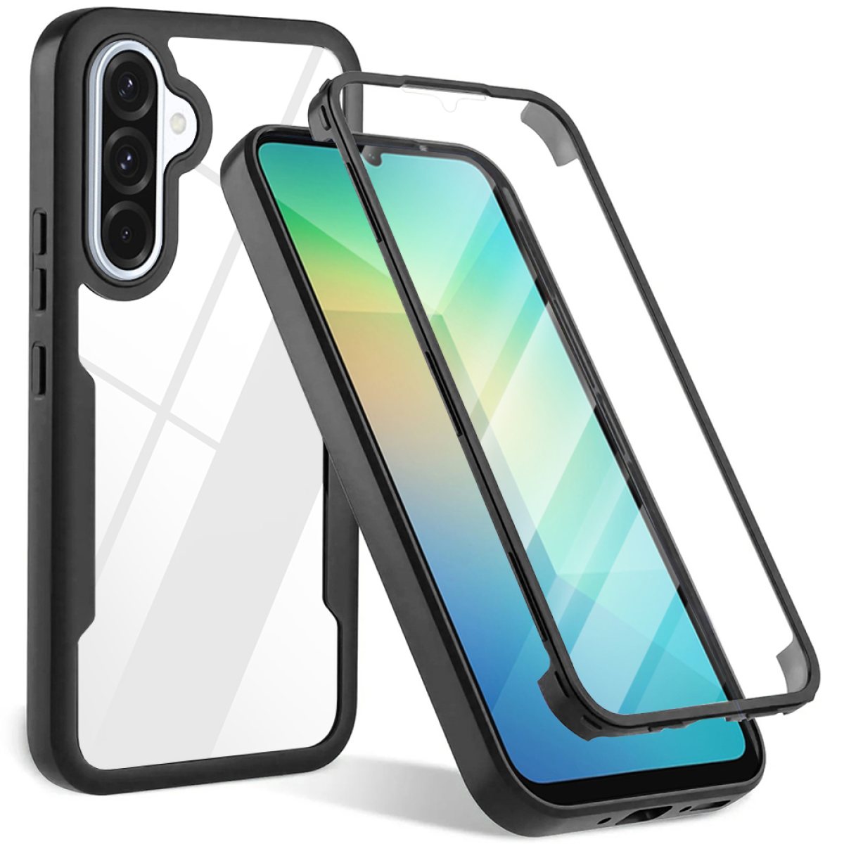 Husa pentru Samsung Galaxy A26 5G + Folie - Techsuit ColorVerse 360 Series - Black