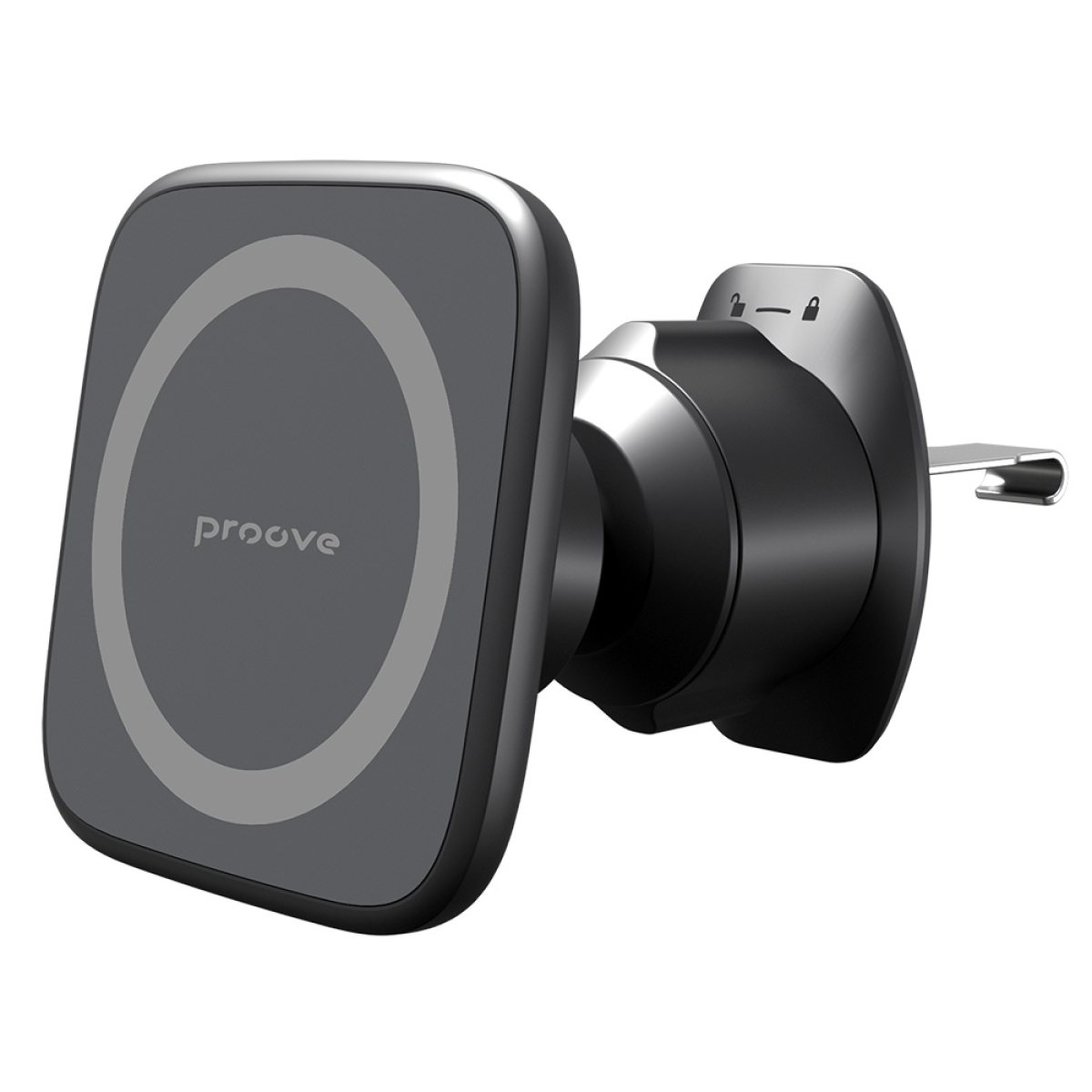 Suport Telefon pentru Masina, Magnetic, Prindere Grila de Ventilatie - Proove Block (CHMA00000001) - Black