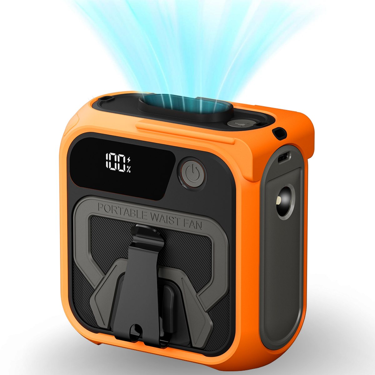 Ventilator Portabil cu Acumulator 10000mAh, 5 Viteze - Techsui (Z13) - Orange