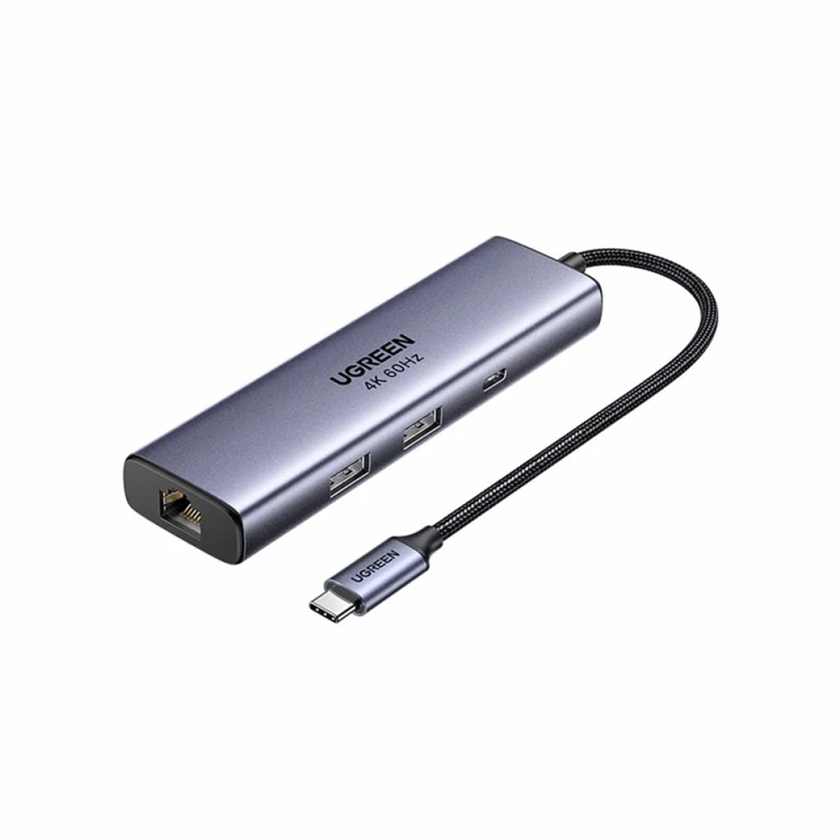 Docking Station USB-C, 6in1, 5Gbps, PD 3.0, 100W, 4K@60Hz - Ugreen CM512 (75643) - Grey