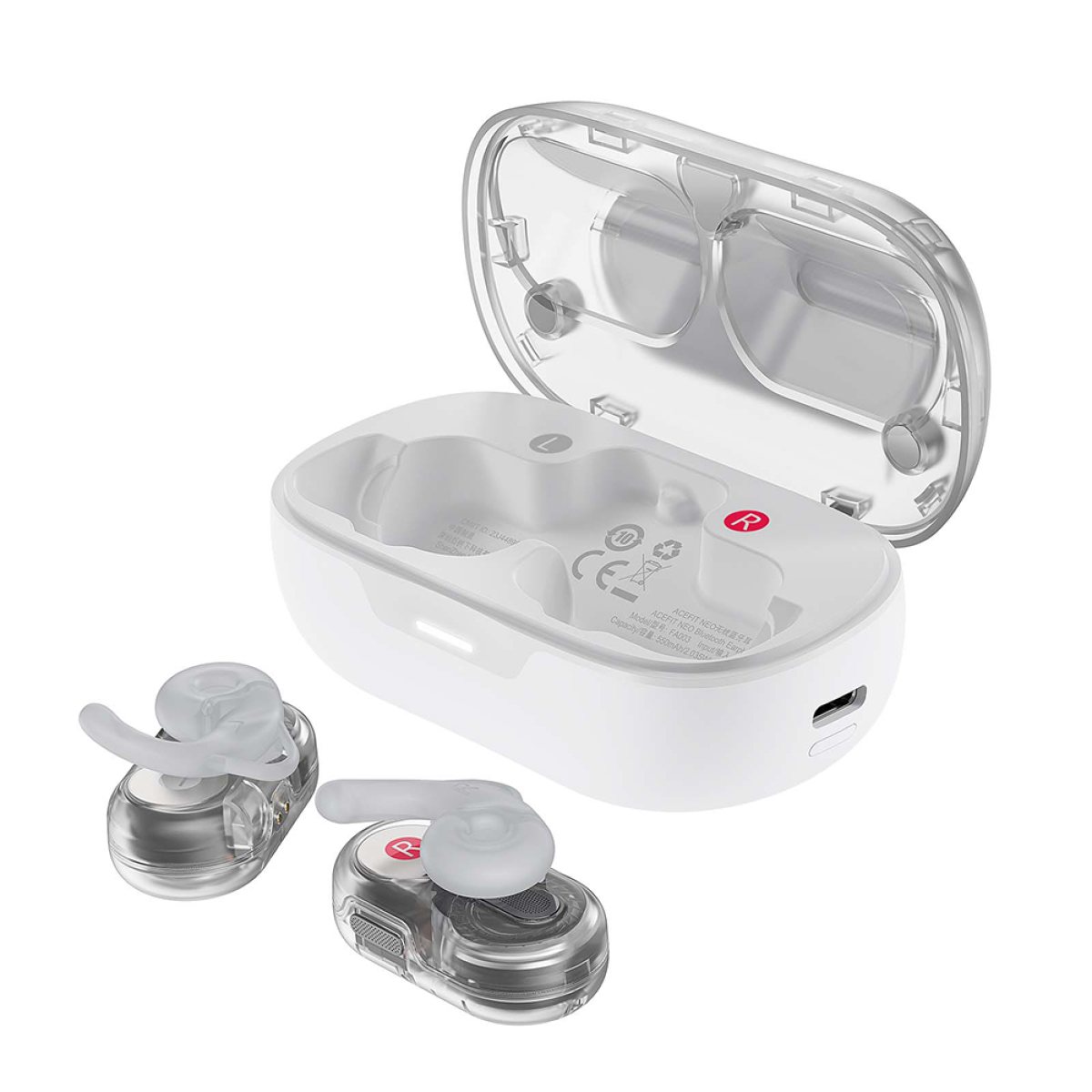 Casti Bluetooth 5.3, Type-C, Call Noise Reduction, IPX4 - Acefast (FA003) - White