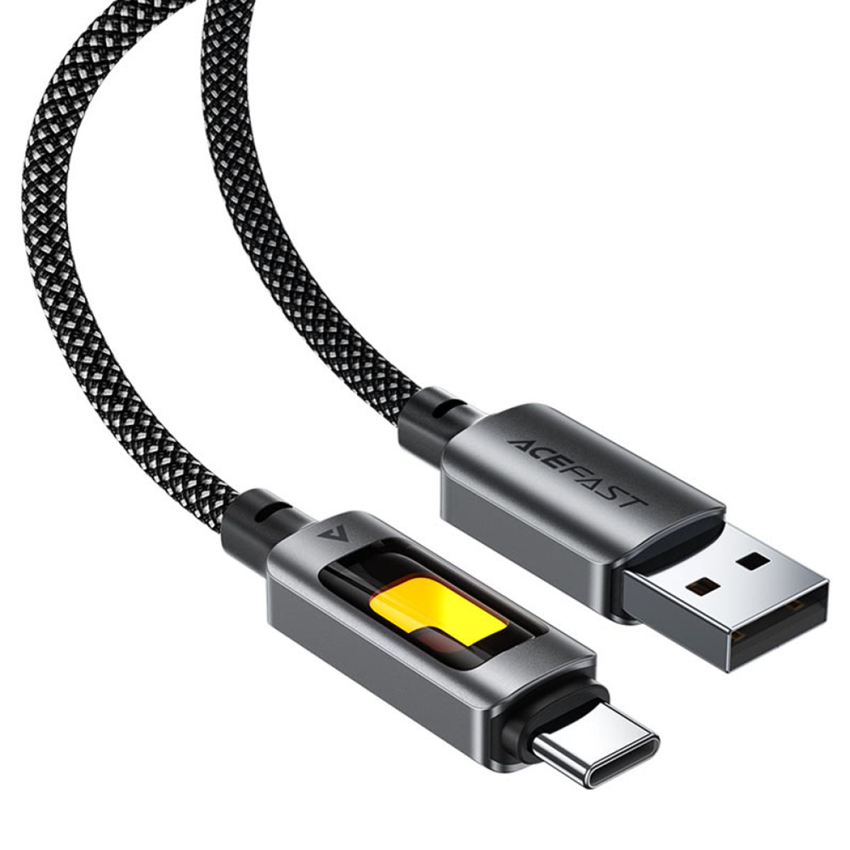 Cablu de Incarcare USB la Type-C, 3A, Fast Charging, 1.2m - Acefast (C21-04) - Black