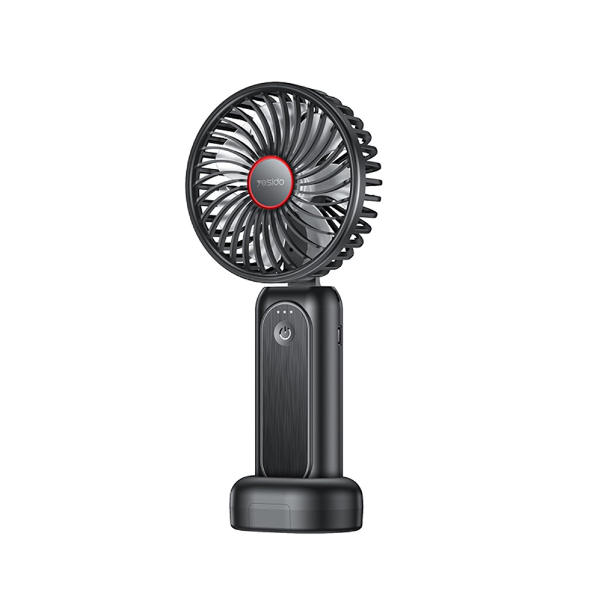 Ventilator de Mana Multifunctional, Baterie Externa, Suport, 4000mAh - Yesido YF10 - Black