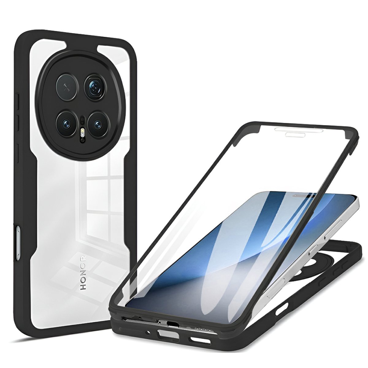 Husa pentru Honor Magic8 Pro + Folie - Techsuit ColorVerse 360 Series - Black