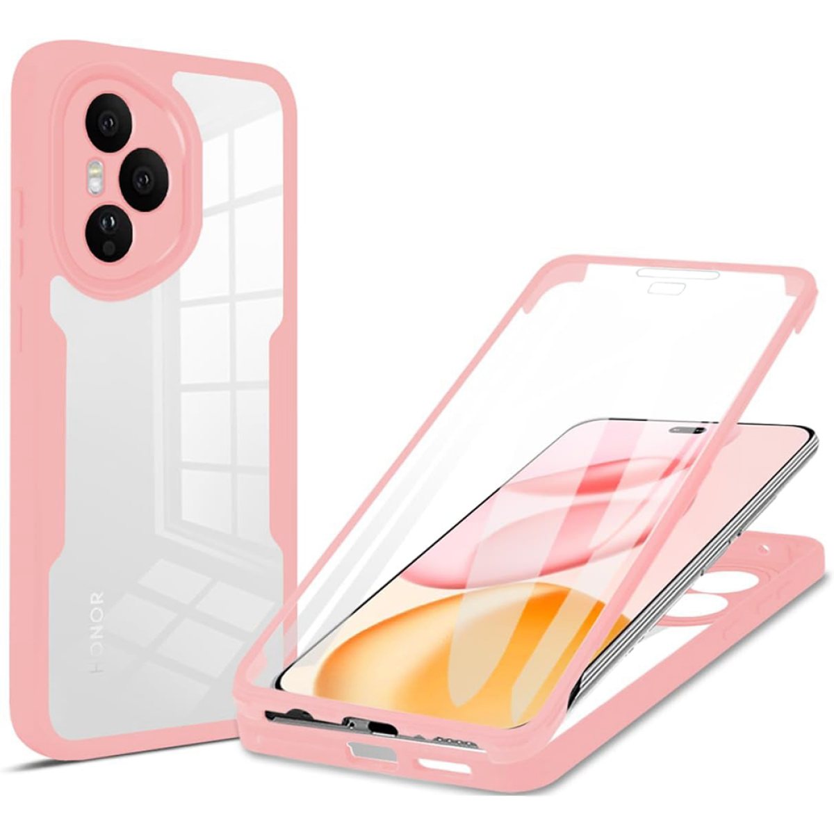 Husa pentru Honor 400 Pro + Folie - Techsuit ColorVerse 360 Series - Pink