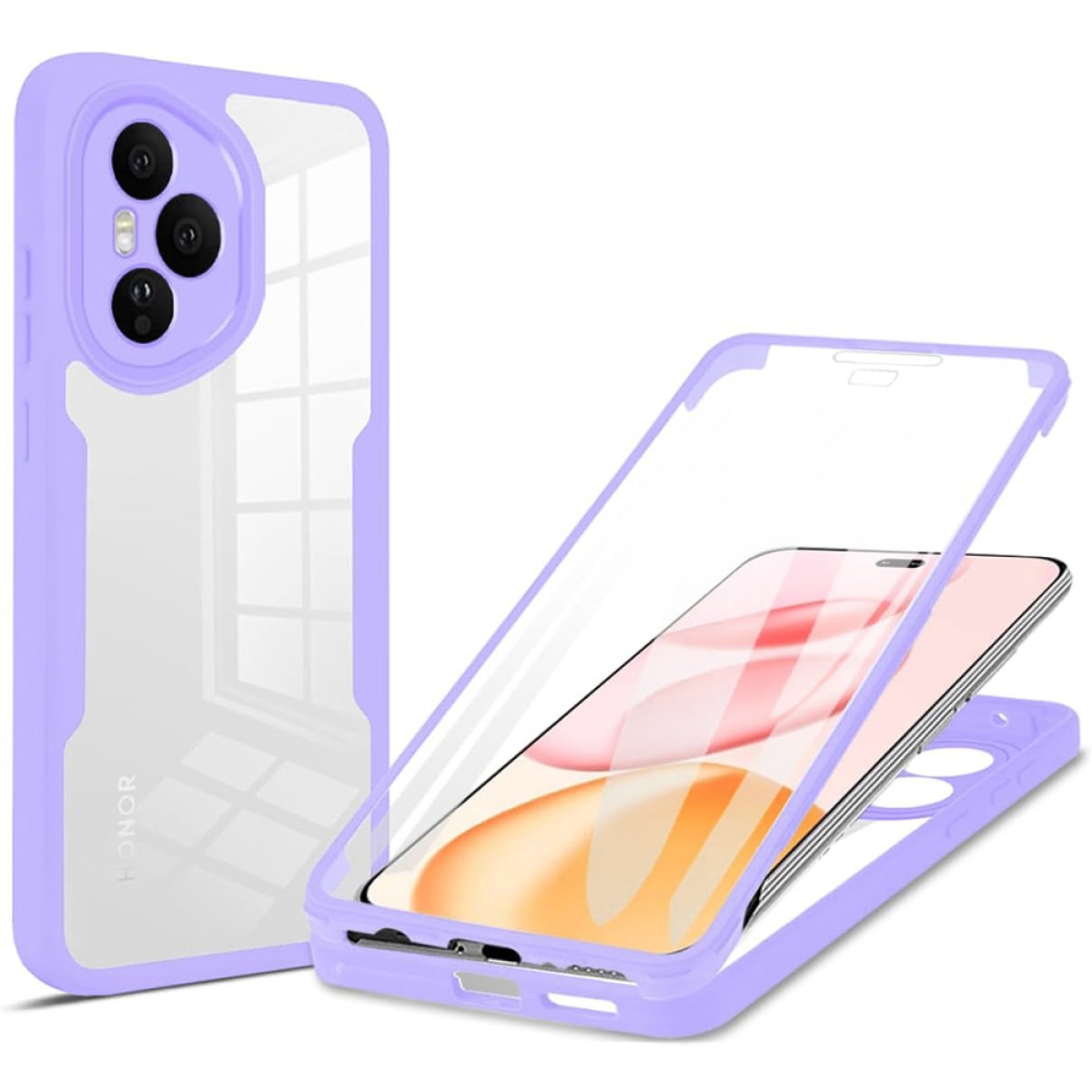 Husa pentru Honor 400 Pro + Folie - Techsuit ColorVerse 360 Series - Purple