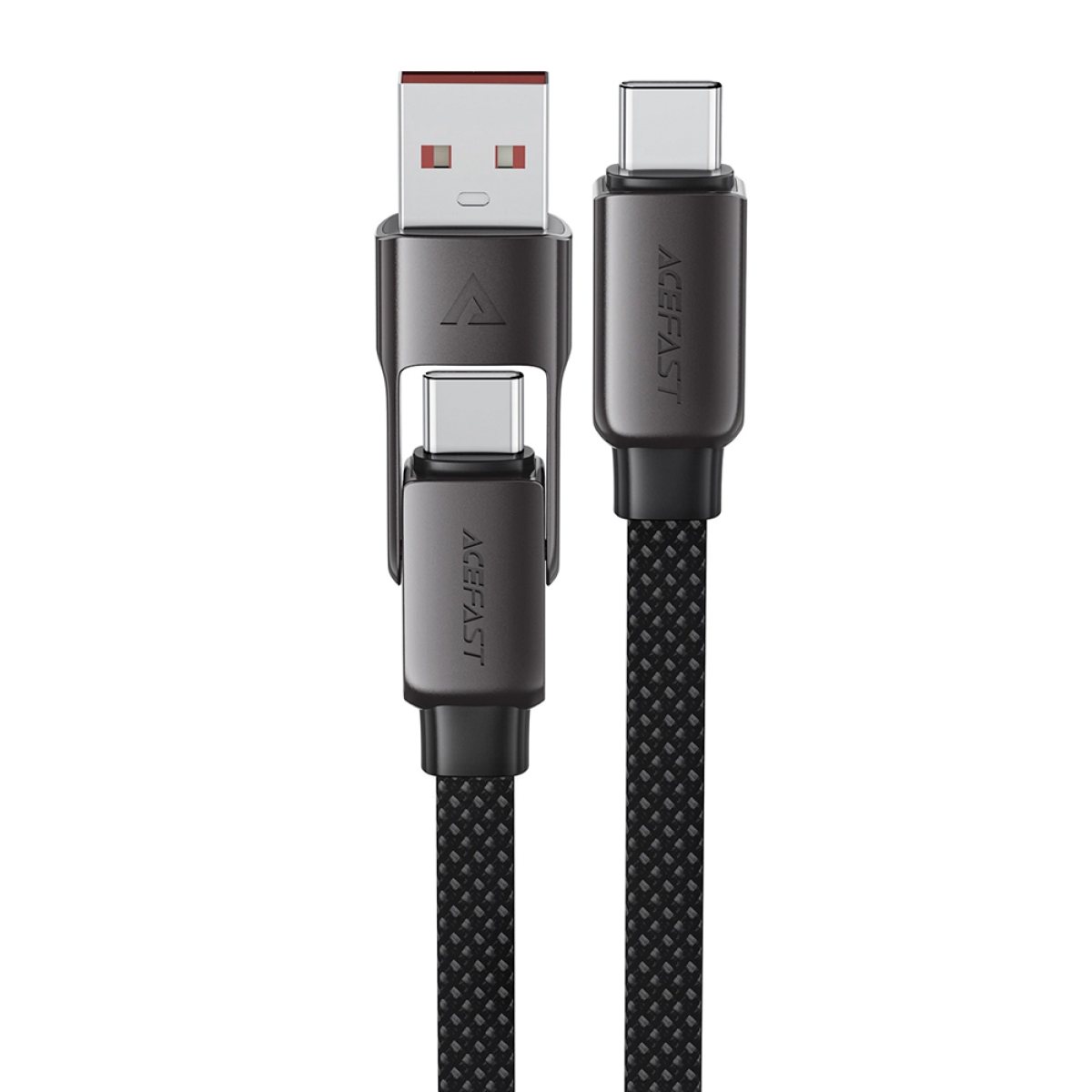 Cablu de Incarcare Type-C la USB, Type-C, 60W, 3A, Fast Charge, 1.2m - Acefast (C13-04) - Black