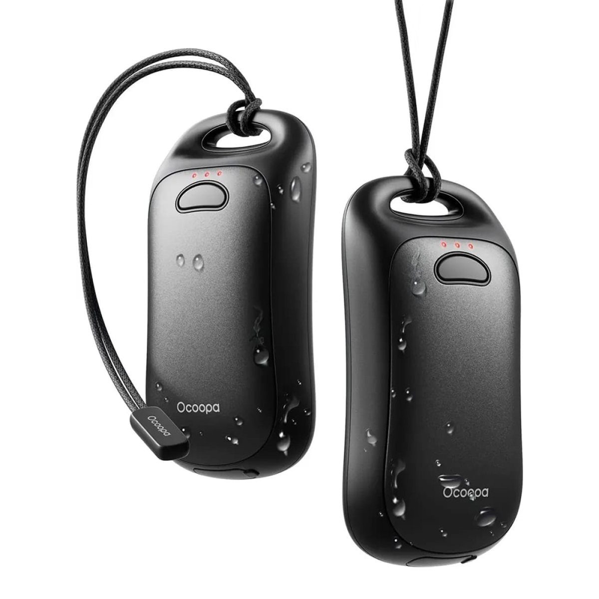 Incalzitoare de Maini, Type-C, IP45, Magnetic, with Strap, 2x 3000mAh - Ocoopa (UT3061-BK) - Black