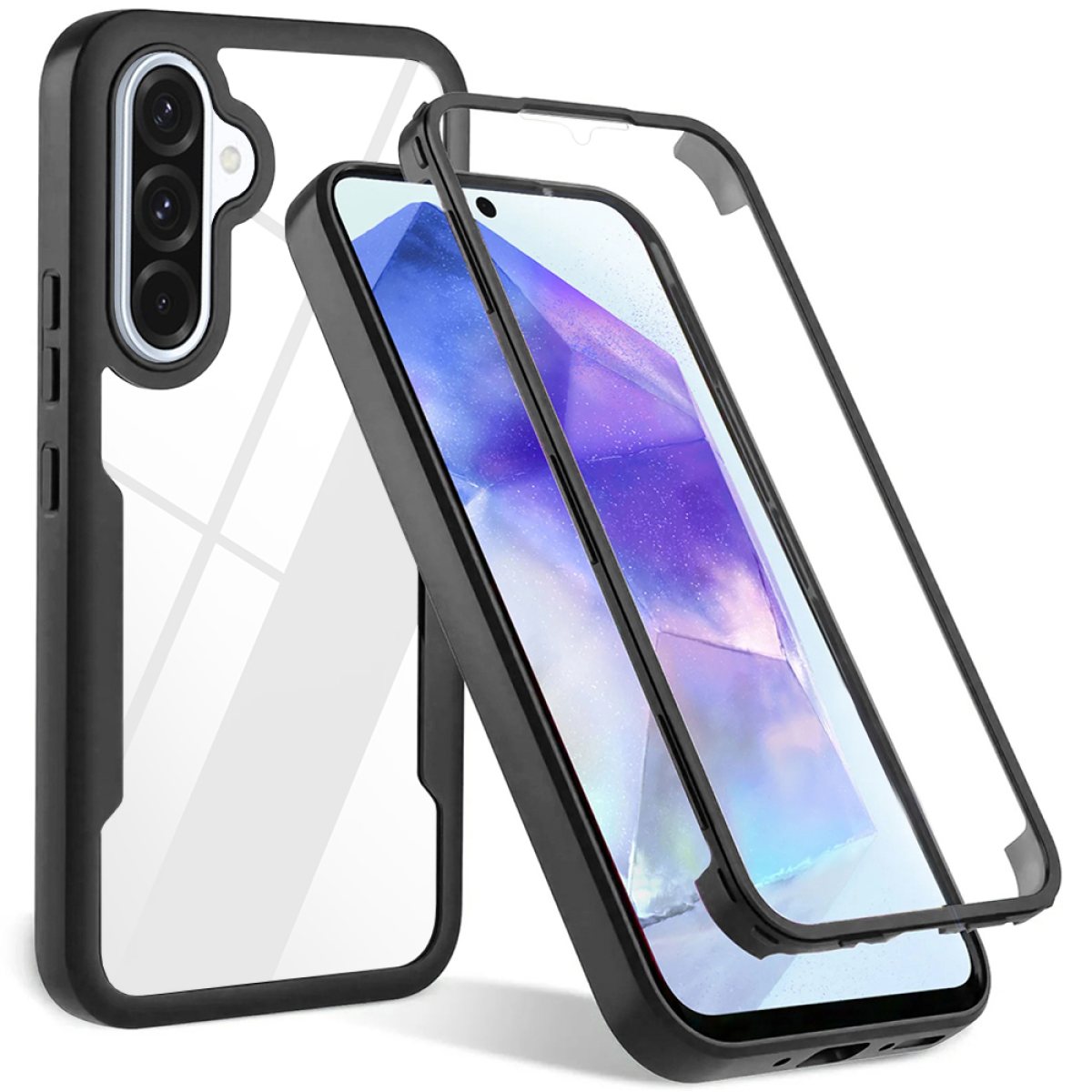 Husa pentru Samsung Galaxy A36 5G / A56 5G + Folie - Techsuit ColorVerse 360 Series - Black