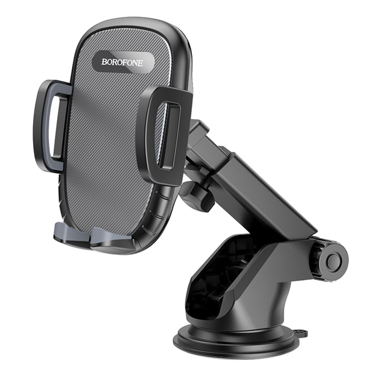 Suport pentru Masina, Panou de Bord/Parbriz, 4.5-6.5" - Borofone Windy (BH53) - Black Grey