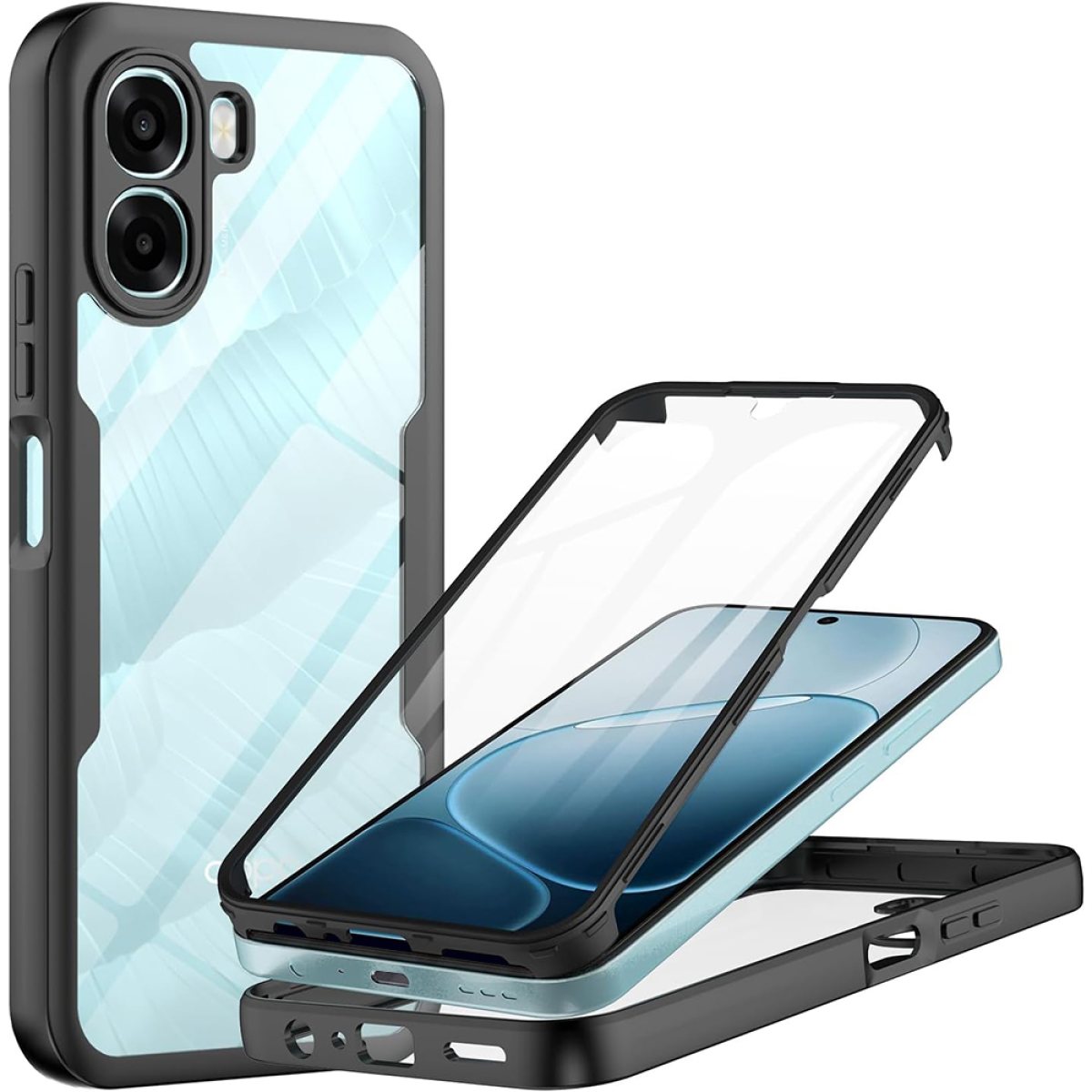 Husa pentru Oppo A6x 4G / A6x 5G / A6k 4G + Folie - Techsuit ColorVerse 360 Series - Black