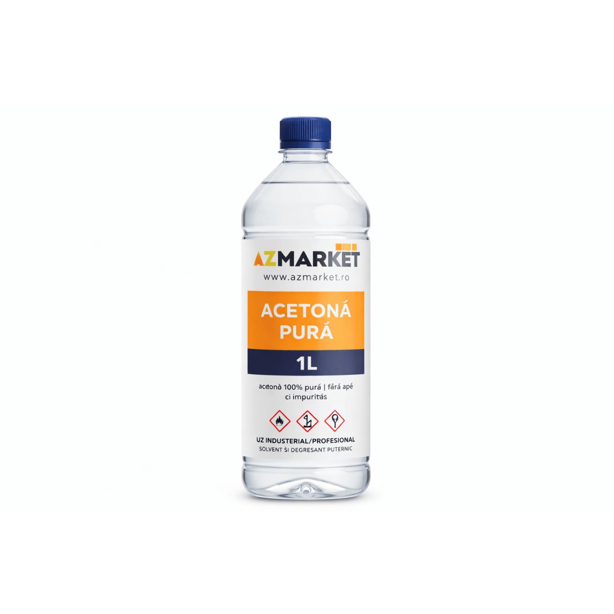 Acetonă Pură 1 Litru  – 100% AZMarkeT, Puritate – Uz Profesional si Industrial ,  Degresare, Curățare, Solvent Puternic