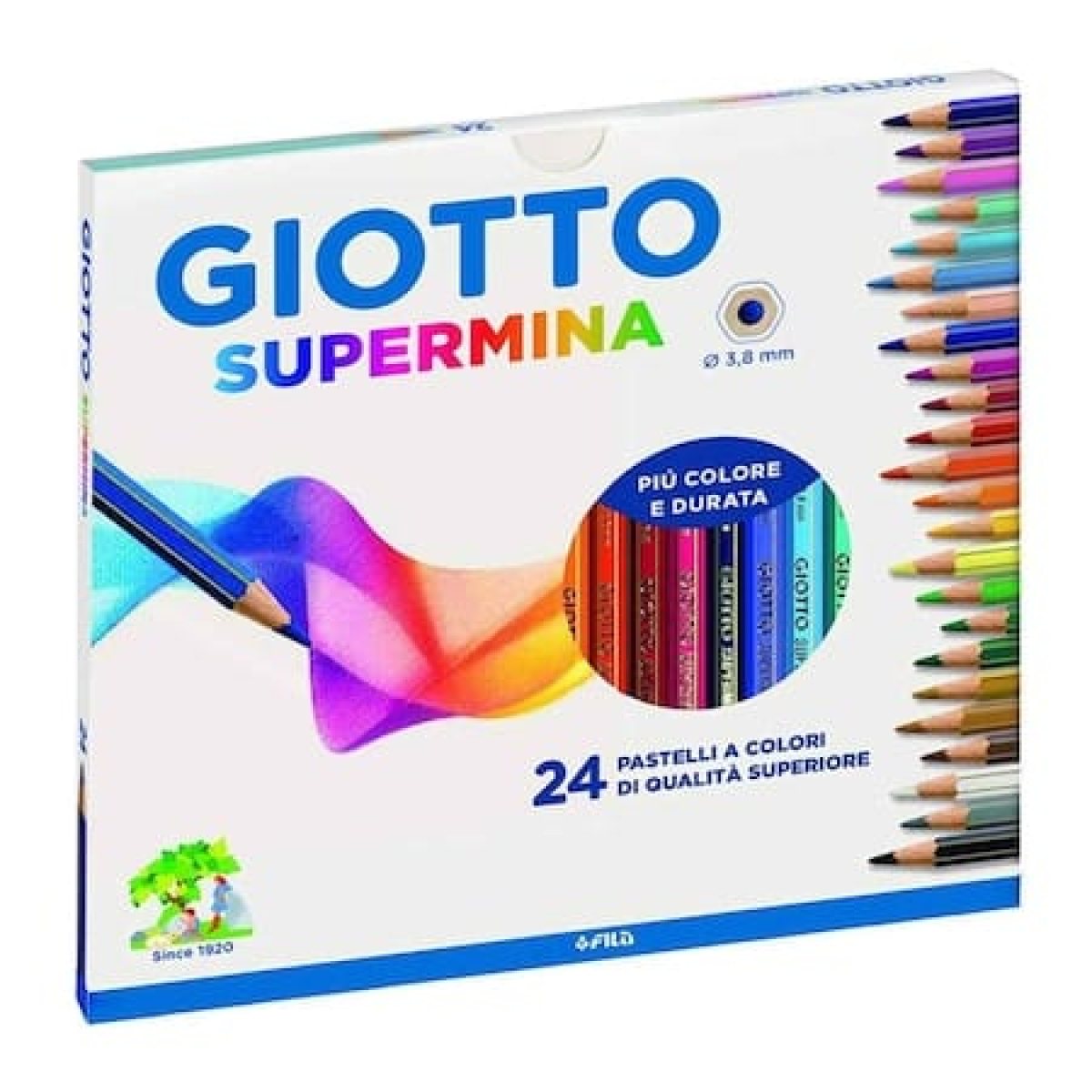 Creioane colorate 18 buc  , Giotto Supermina