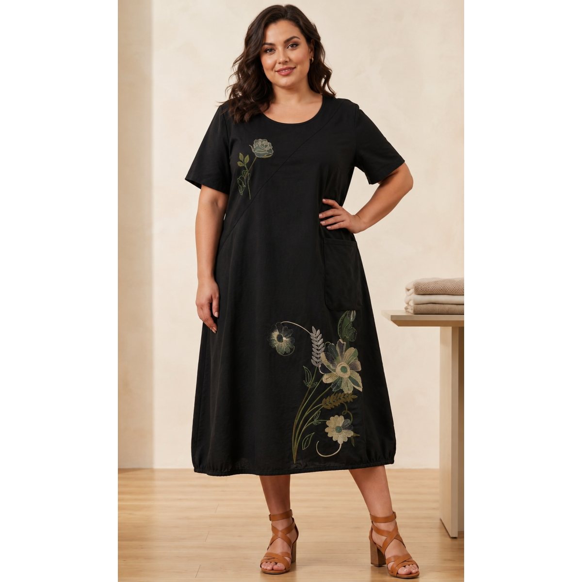 Rochita dama lejera Myrabela culoare negru