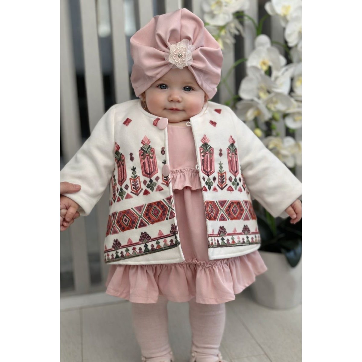 Rochiță bebe cu palton motive traditionale Rochiță bebe cu palton motive traditionale (80)