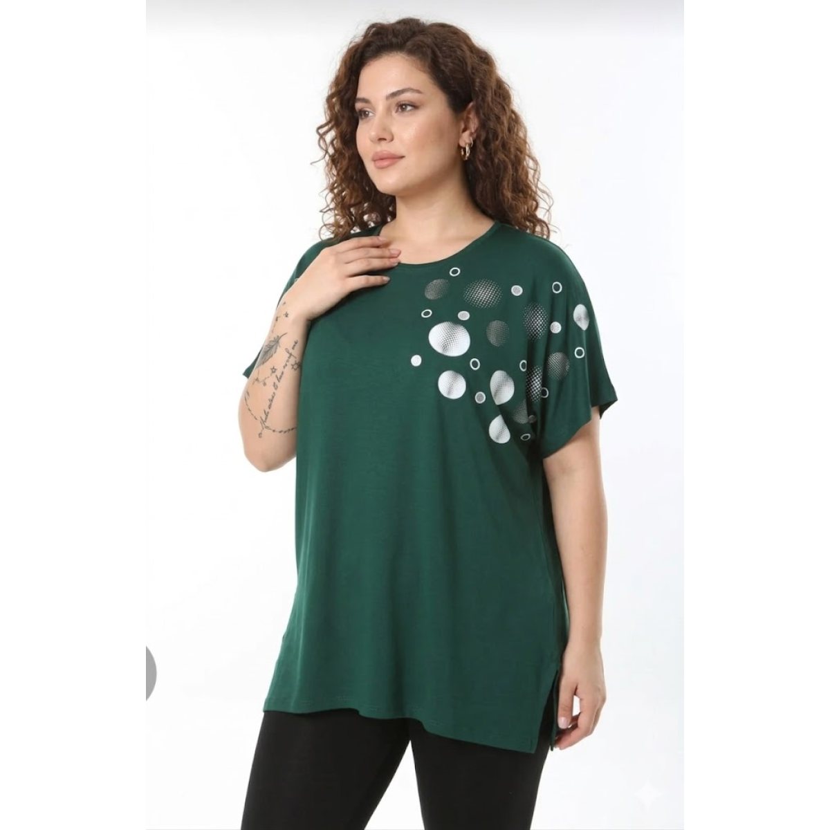 Bluza marime mare dama 1+1 cadou verde