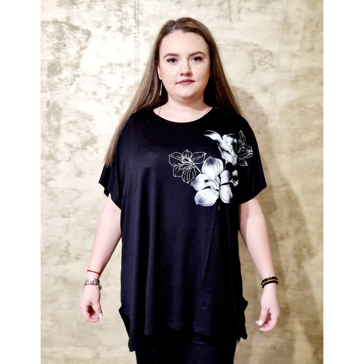 Bluza dama marime mare 1+1 Cadou negru