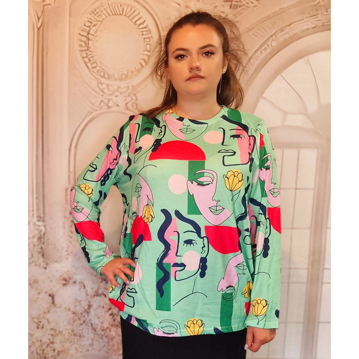 Bluza dama colorata  1+1 Cadouchip femeie verde